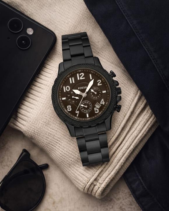 Fossi_l Bowman Chronograph Black-Brown