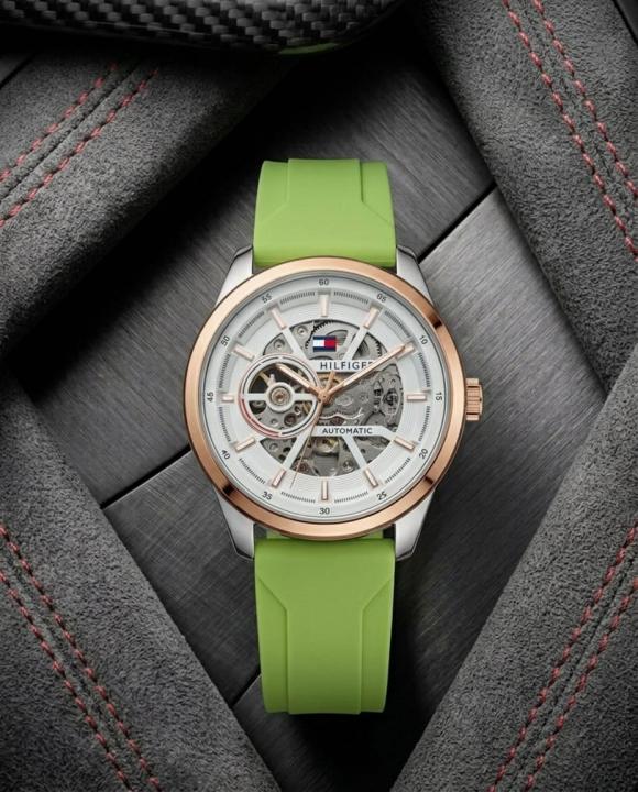Tommmy Hilfige_r Automatic Silicon Green-Copper-White