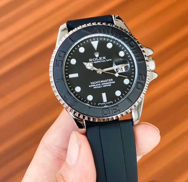 Rolee_x Oyster Perpetual Yac aster Battery Silver