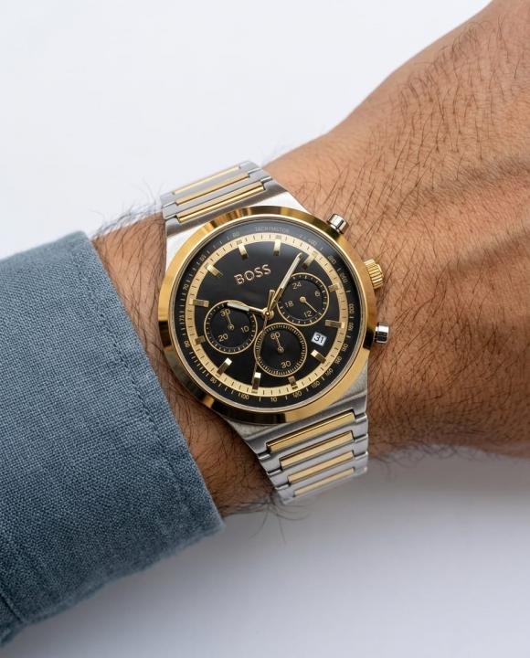Boss Candor Chronograph 2Ton-Gold-Black