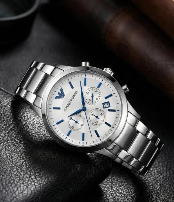 Emporio Arman_i Classic Silver-White-Blue