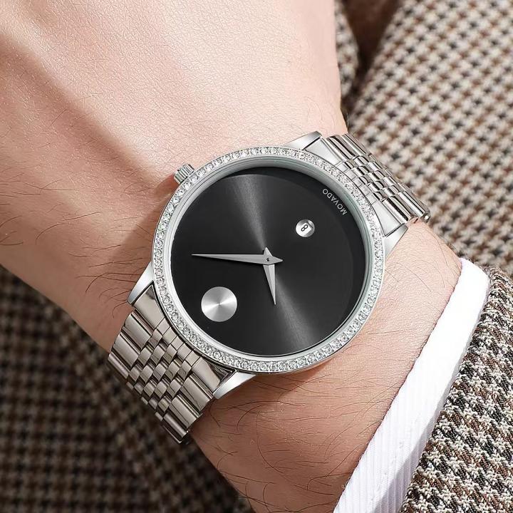 Movado Museum Classic Diamond Silver-Black