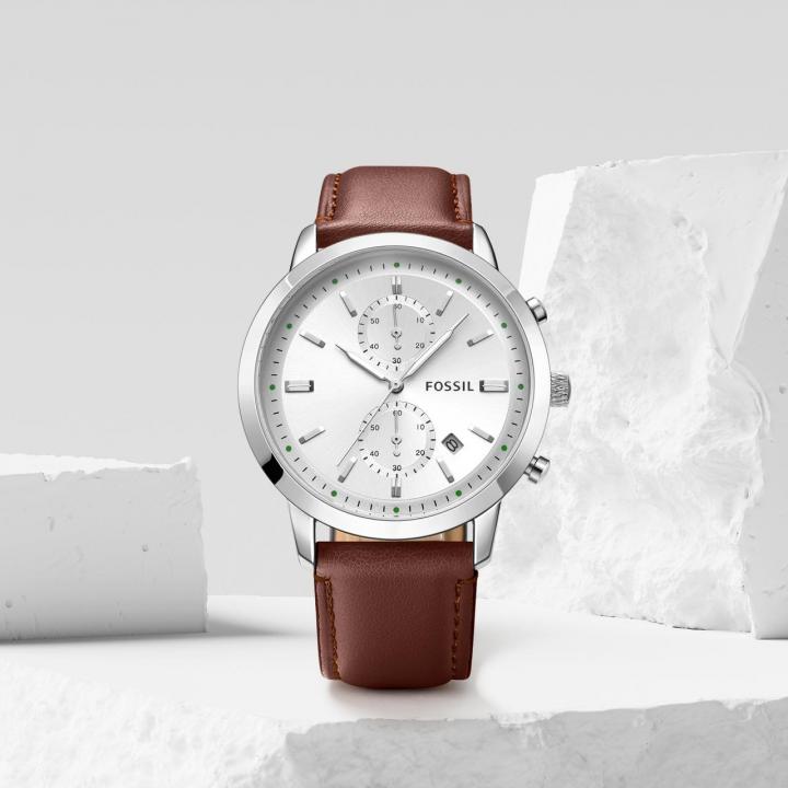 Fossii_l Townsman Chronograph DarcBrown-Silver-White