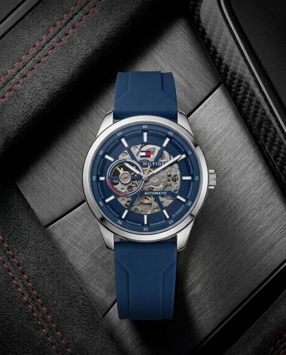 Tommy_hilfiger Automatic Silicon Black-Silver-Blue