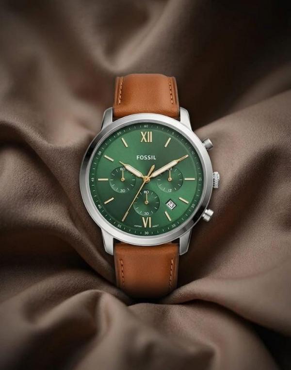 Fossi_l Neutro Chronograph LightBrown-Silver-Green