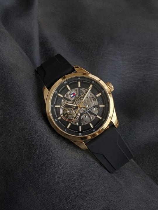 Tommmy Hilfige_r Automatic Silicon Black-Gold