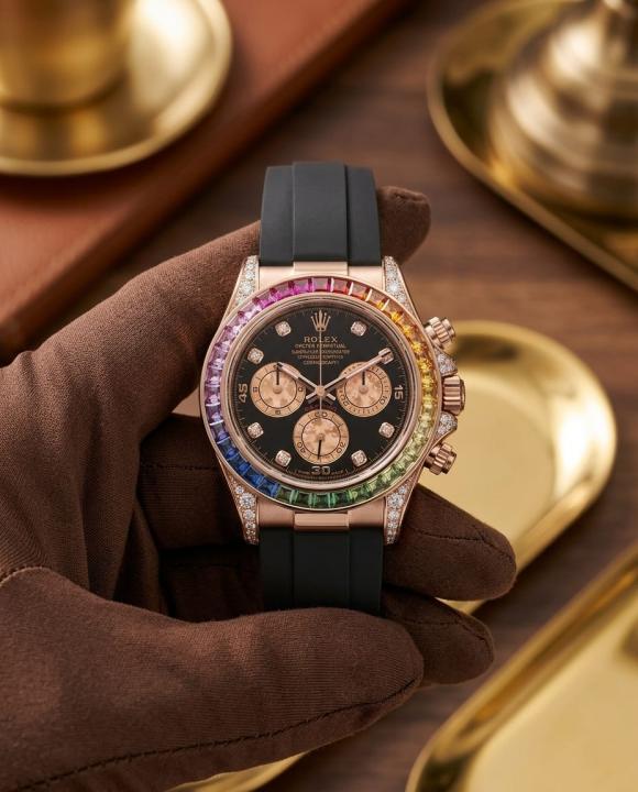 Role_x Oyster Perpetual Rainbow Rose Gold