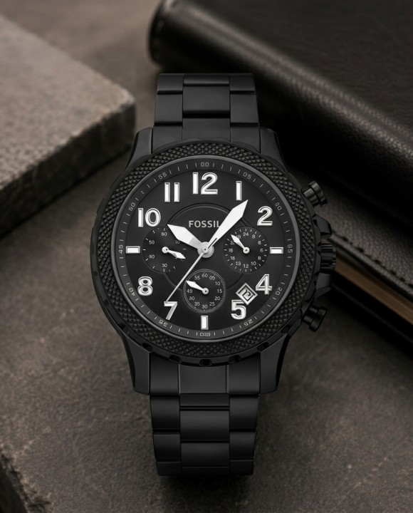 Fossi_l Bowman Chronograph Black-White