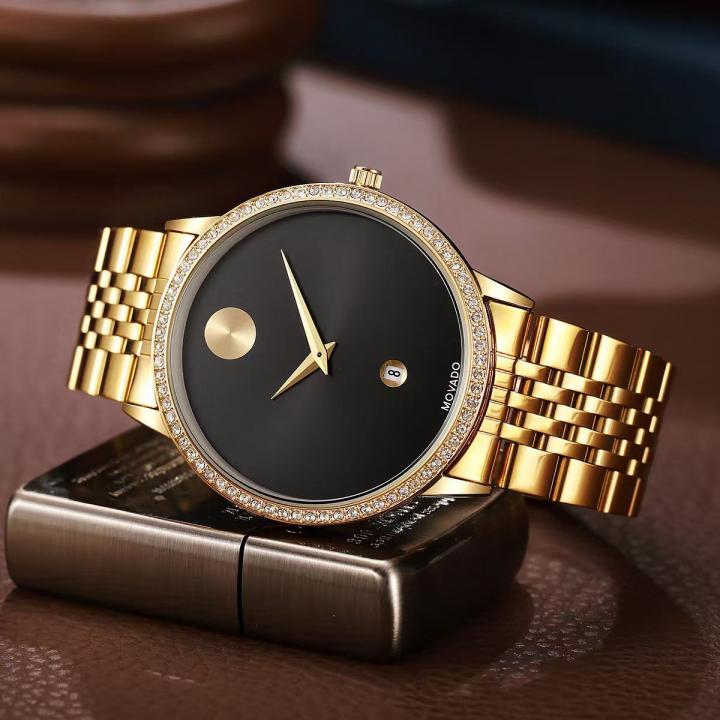 Movado Museum Classic Diamond Gold-Black