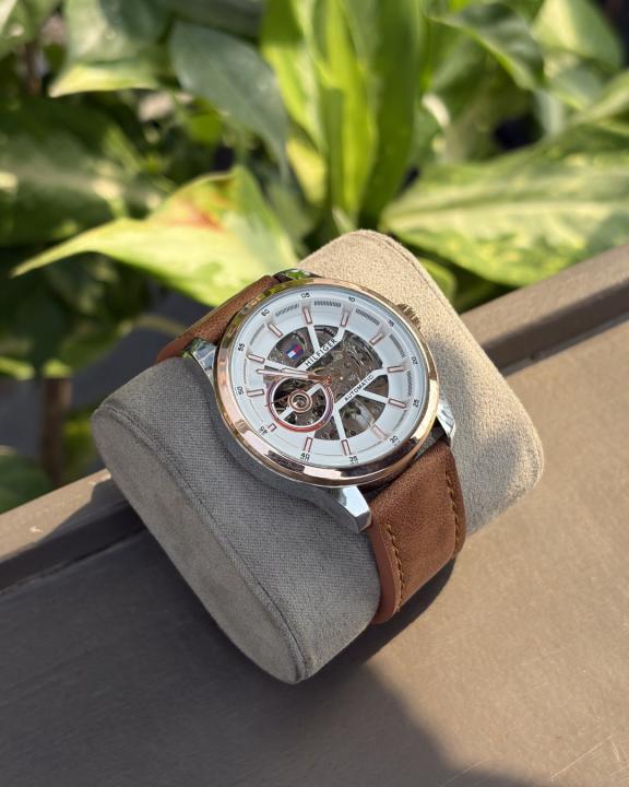 Tommy Hilfige_r Automatic Leather LightBrown-Copper-White
