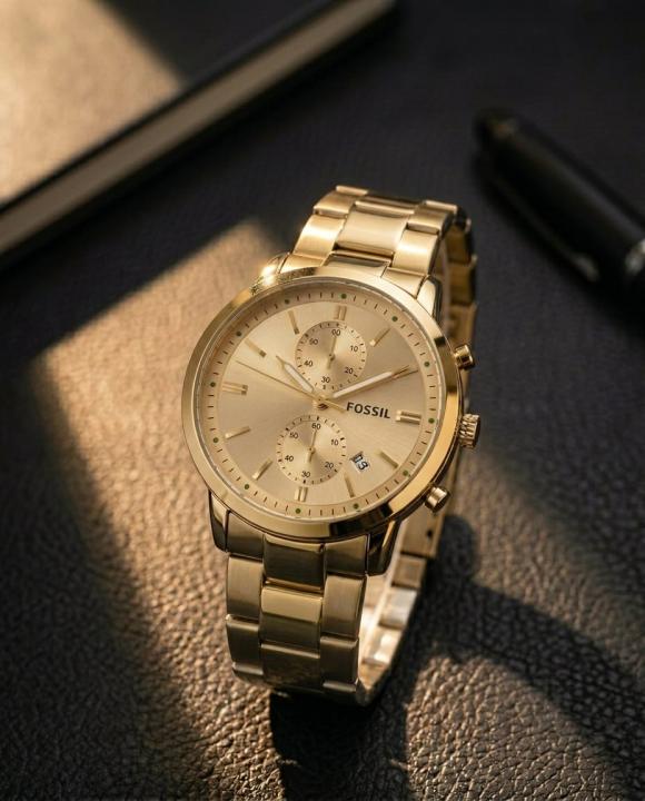 Fossi_l Minimalist Chronograph Gold