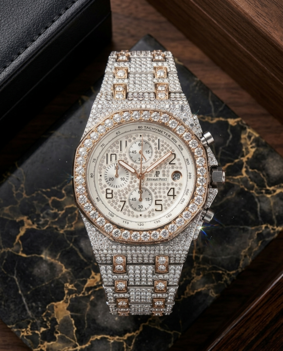 Audemars Piguee_t Royal Oak TachyMeter Iced Out