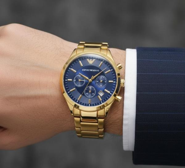 Emporio Arman_i Classic Gold-Blue