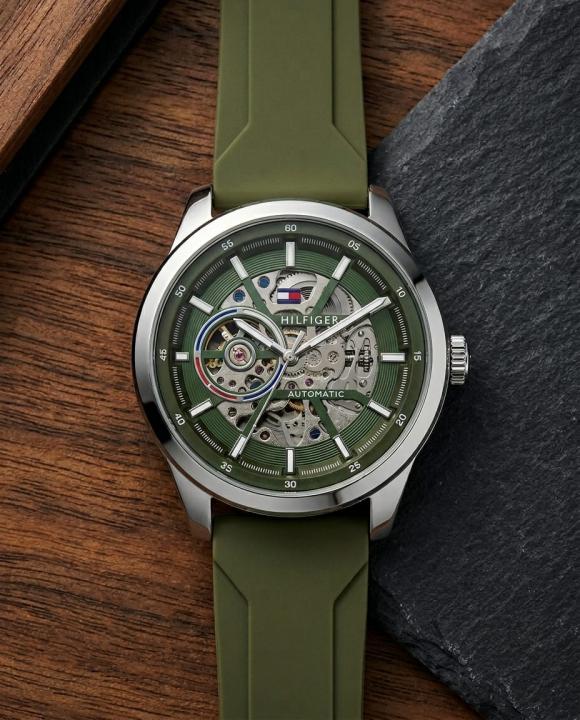 Tommy Hilfige_r Automatic Silicon Green-Silver