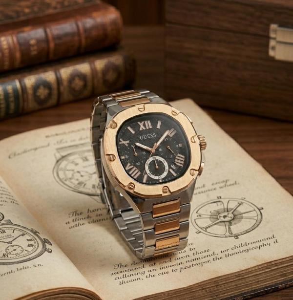 Guess Square Chronograph 2Ton-Copper-Black