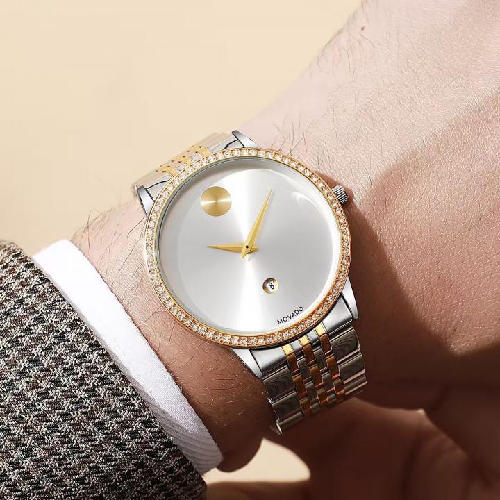 Movado Museum Classic Diamond 2Ton-Gold-White
