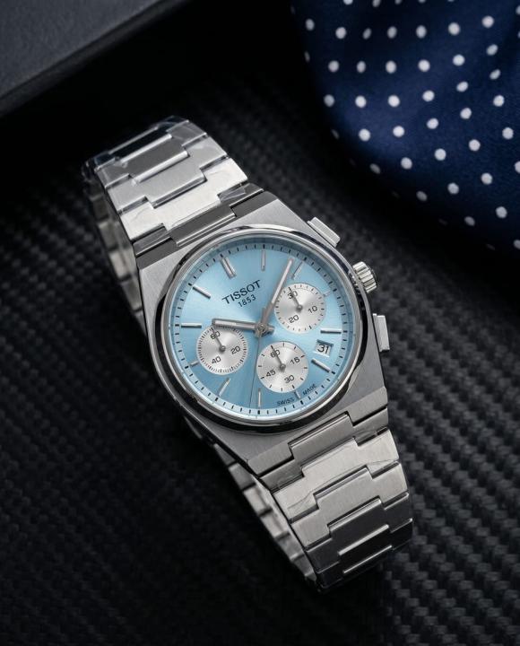 Tissoo_t 1853 Prx Chronograph Steel Silver-Sky Blue