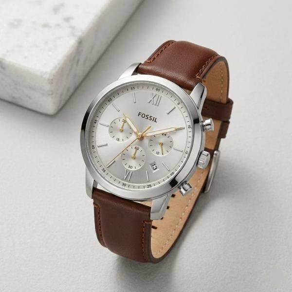 Fossi_l Neutro Chronograph DarkBrown-Silver-Grey-Gold Niddle
