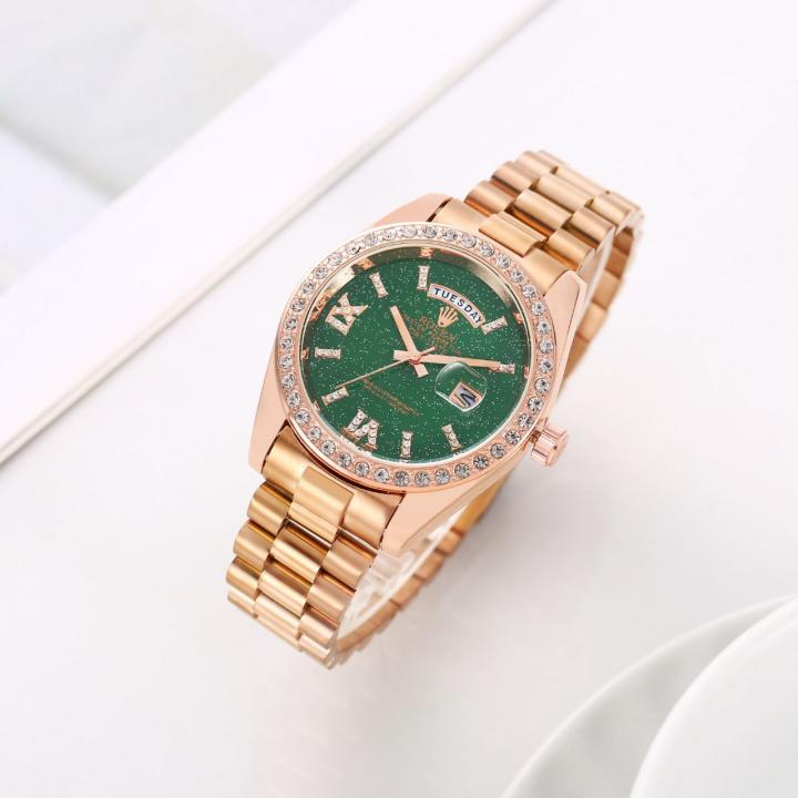 Role_x Oyster Perpetual Day Date Diamond Copper-Green