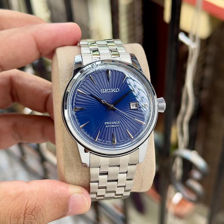 Seikk_o Presage Cocktail Time Mockingbird silver Blue