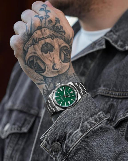 Rolee_x Oyster Perpetual Milgauass Silver-Green