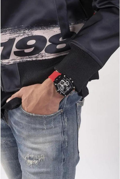Guess Rectangle Chronograph Red-Black
