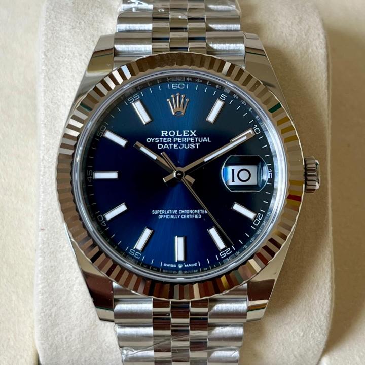 Role_x Oyster Perpetual Date Just Silver-Blue
