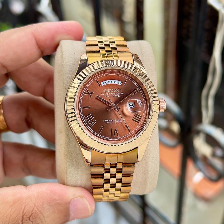 Seikk_o Oyster Perpetual Day Date 40 Battery Copper-Brown