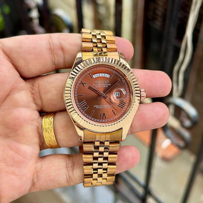Seikk_o Oyster Perpetual Day Date 40 Battery Copper-Brown
