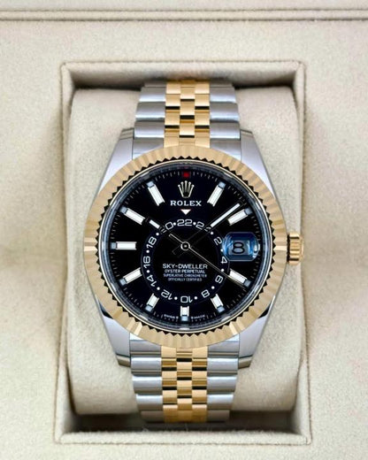 Role_x Oyster Perpetual Sky Dweller 2Ton-Gold-Black