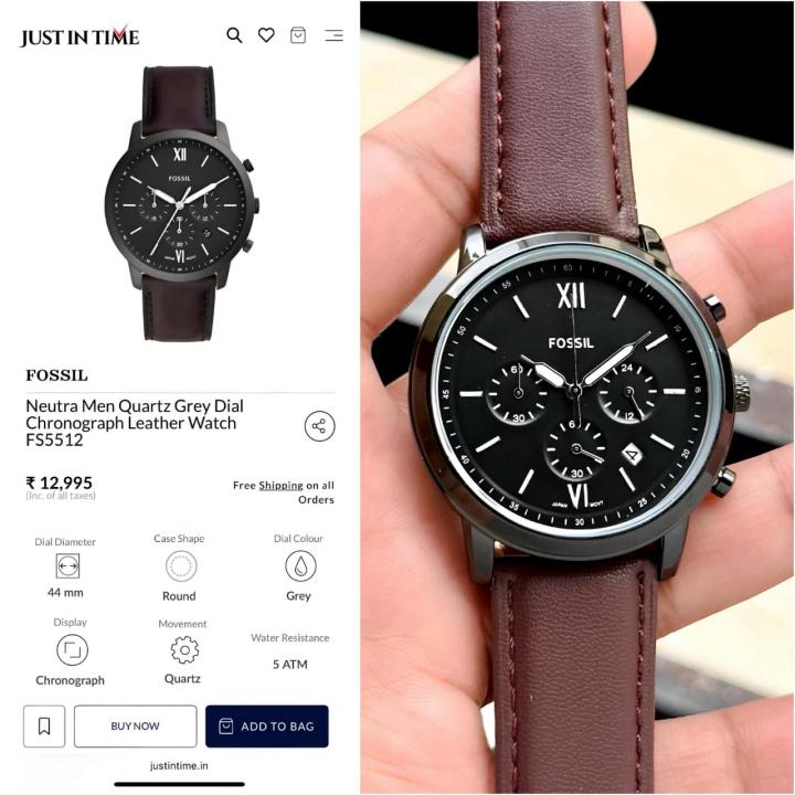 Fossi_l Neutro Chronograph DarkBrown-Black