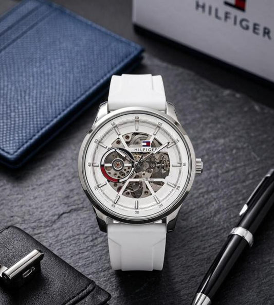 Tommmy Hilfige_r Automatic Silicon White Silver White