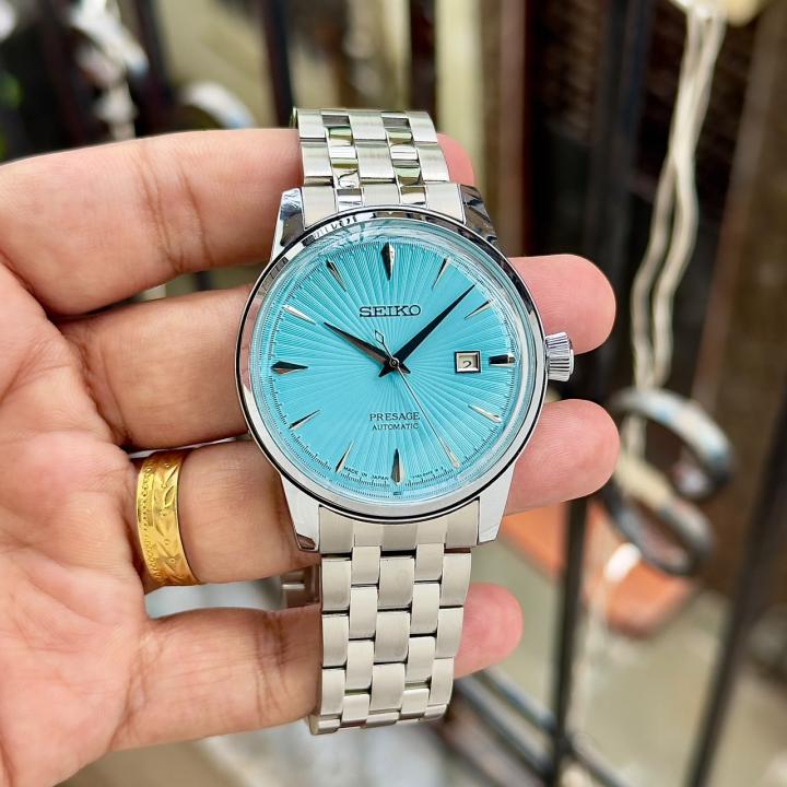 Seikk_o Presage Cocktail Time Mockingbird silver Sky Blue