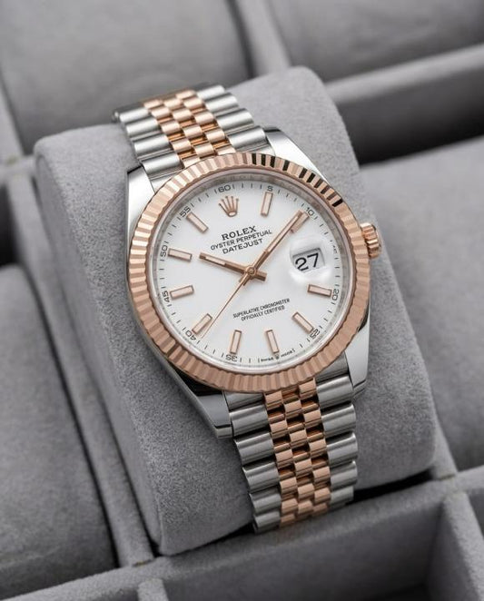 Role_x Oyster Perpetual Date Just 2Ton-Copper-White