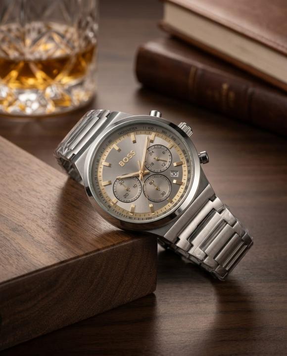 Boss Candor Chronograph Silver-Grey-Gold