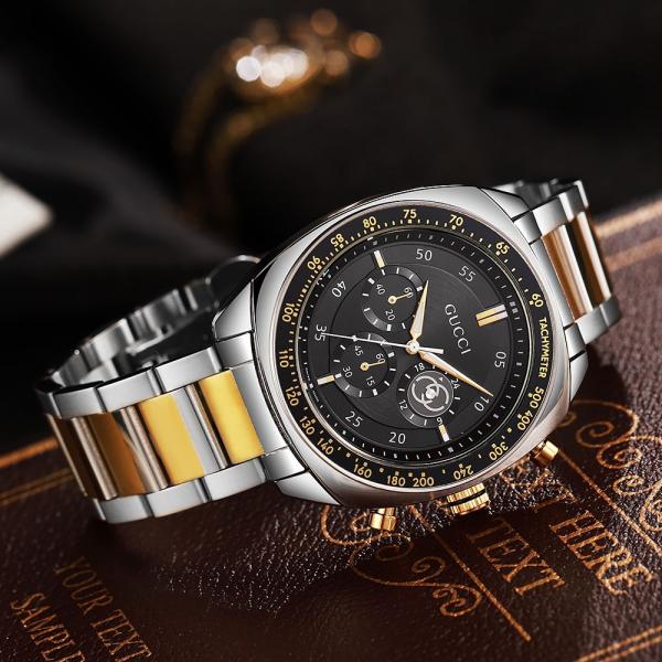 Gucc_i chronograph 2Ton-Gold-Black