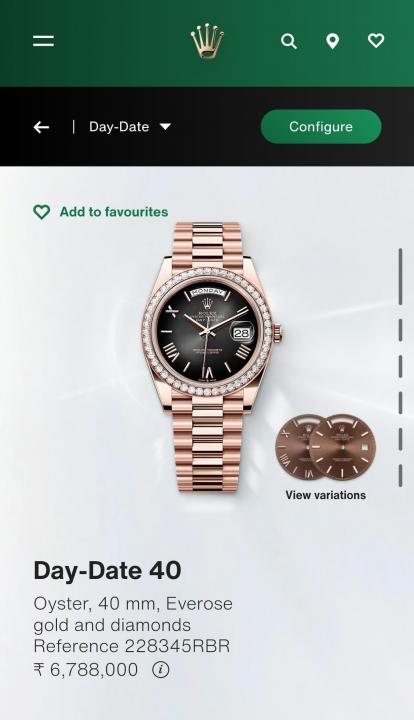 Rolee_x Oyster Perpetual Day Date Diamond Copper Black
