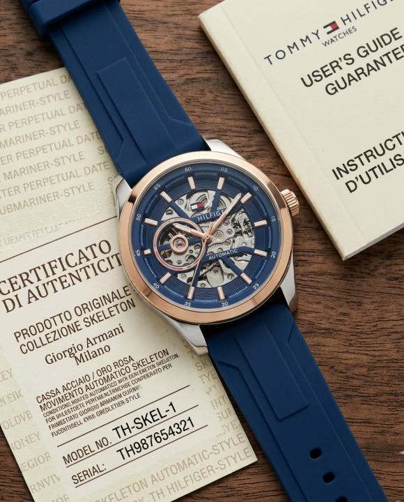 Tommy_hilfiger Automatic Silicon Blue-Copper-Blue
