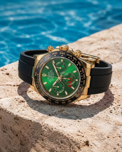 Rolee_x Oyster Perpetual Daytona Gold Green