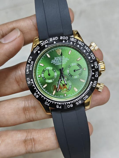 Rolee_x Oyster Perpetual Daytona Gold Green