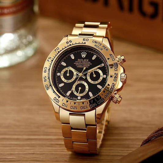 Role_x Oyster perpetual Daytona Chosmograph Gold-Black
