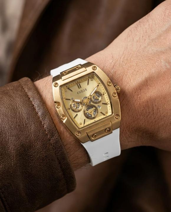 Guess Rectangle Chronograph Black-Full Gold