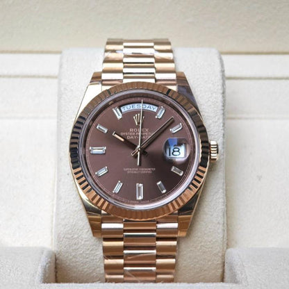 Role_x Oyster Perpetual Day Date 40 Battery Copper-Brown