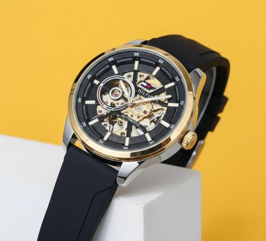 Tommmy Hilfige_r Automatic Silicon Black-Gold