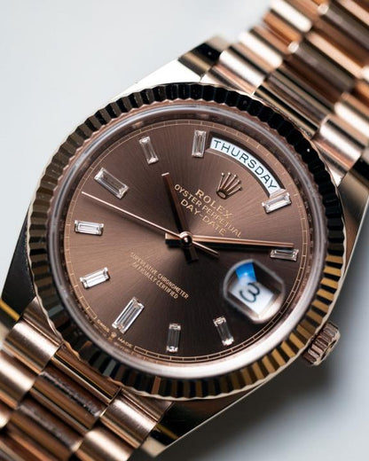 Rolee_x Oyster Perpetual Day Date 40 Battery Copper-Brown
