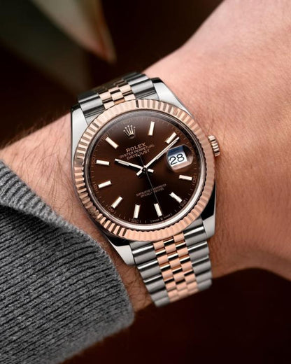 Rolee_x Oyster Perpetual Date Just 2Ton-Copper-Brown