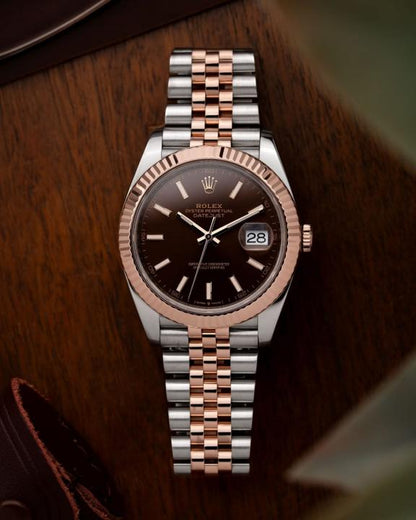 Rolee_x Oyster Perpetual Date Just 2Ton-Copper-Brown