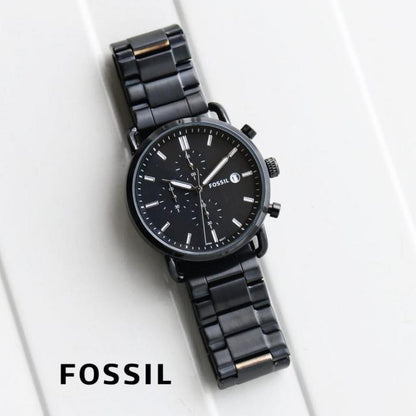 Fossii_l commuter Good Quality Black Silver