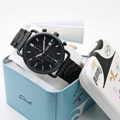 Fossii_l commuter Good Quality Black Silver