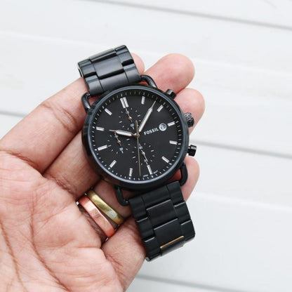 Fossii_l commuter Good Quality Black Silver